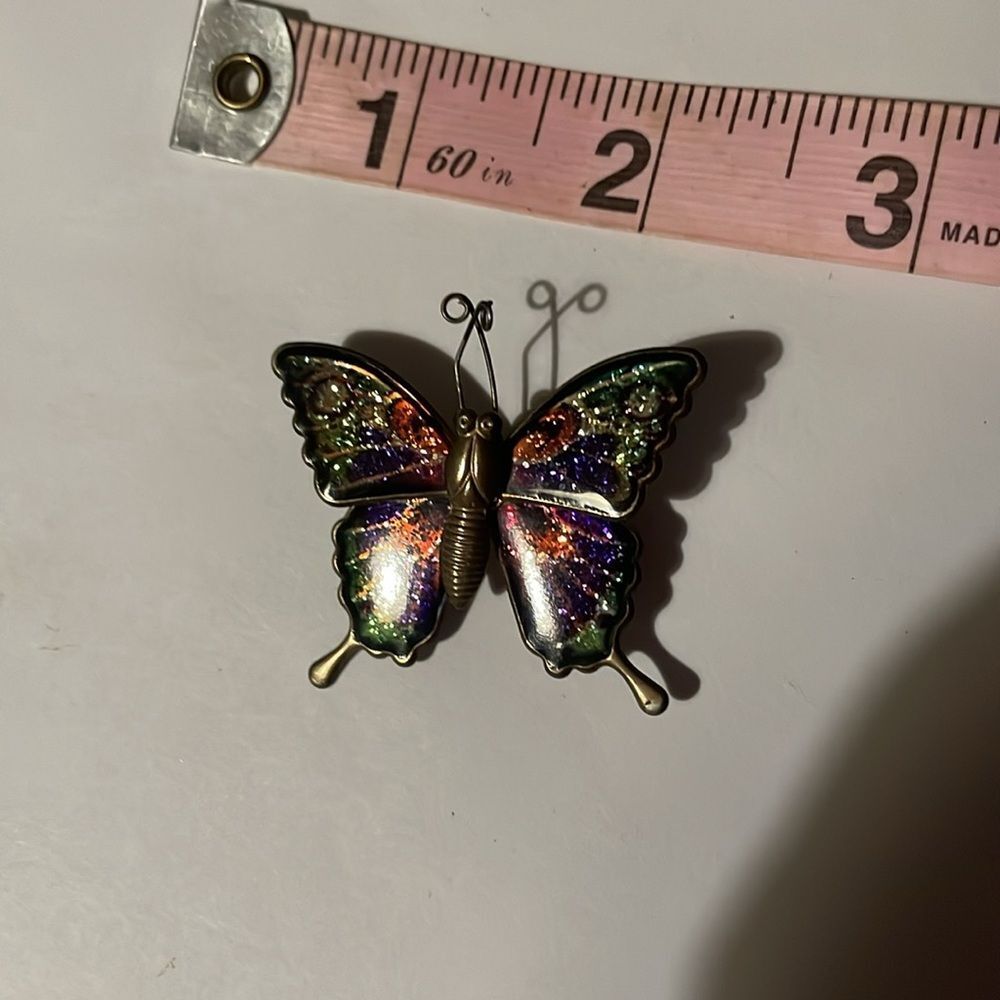 Butterfly Brooch Pin Colorful Sparkly Insect Costume Jewelry - Picture 6 of 6